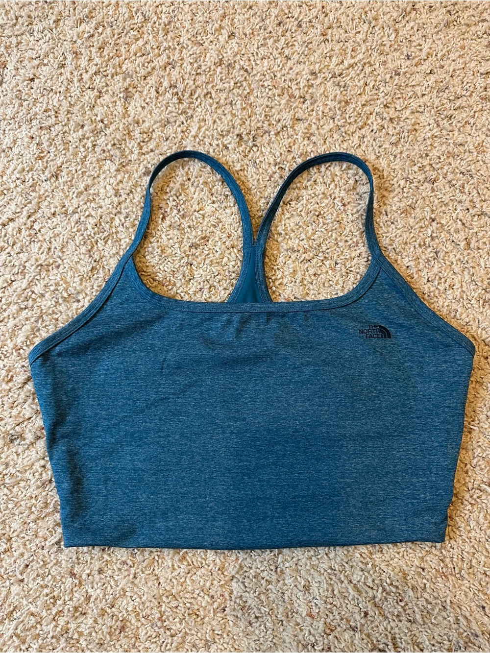 The North Face Teal Heather Racerback Crop Tank